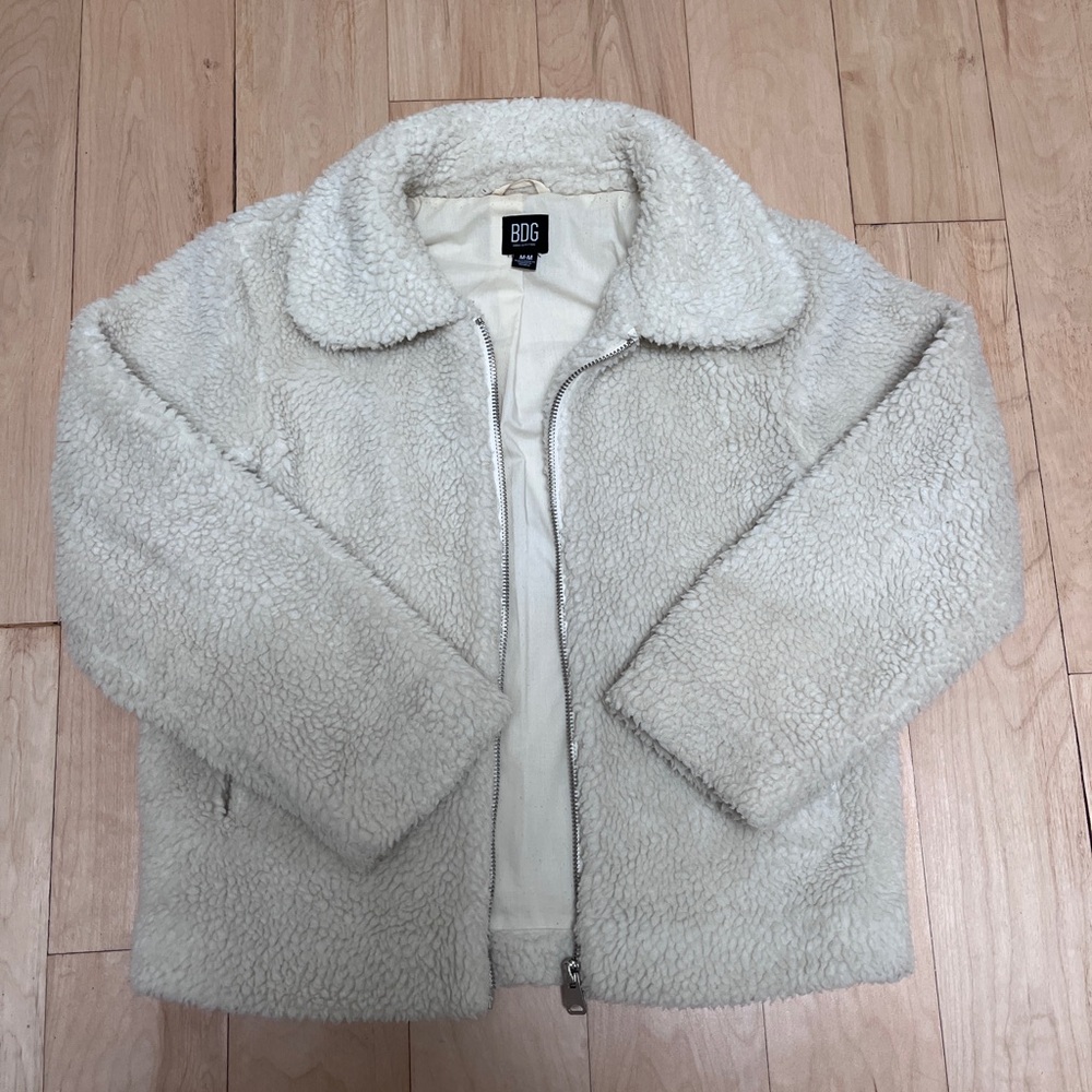 BDG Women's Off-White Teddy Jacket